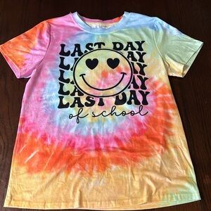 Tie-Dye Last Day of School Teacher T-Shirt